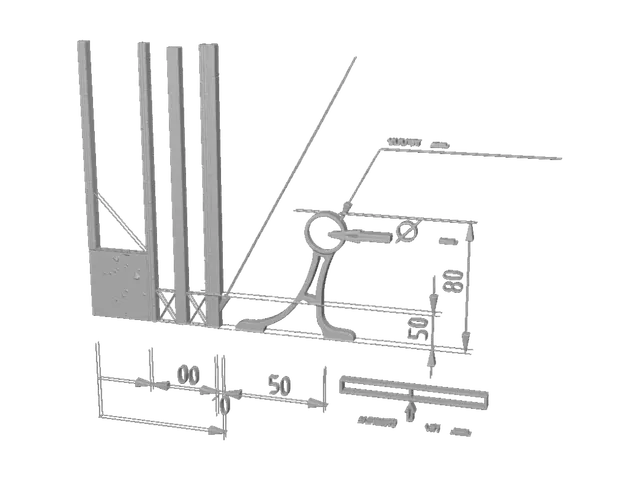3D model for Technical Rail Profile Drawing