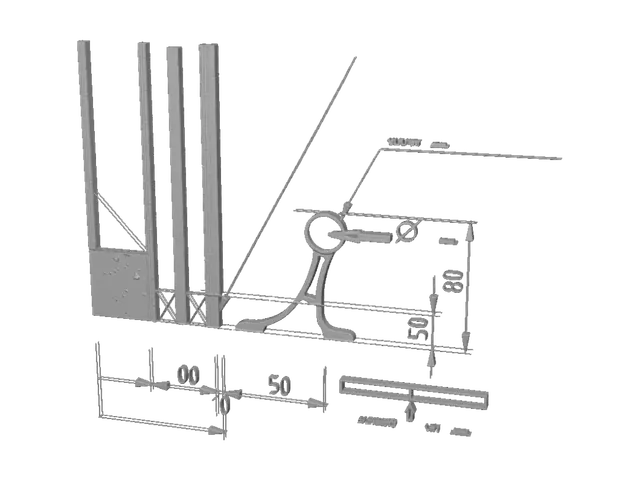 3D model for Technical Rail Profile Drawing