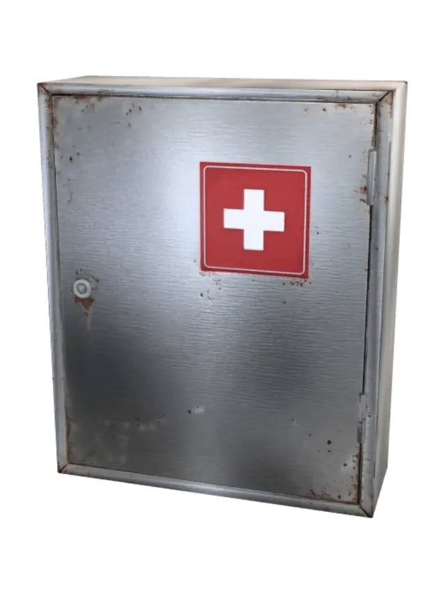 3D model for Rusty First Aid Cabinet