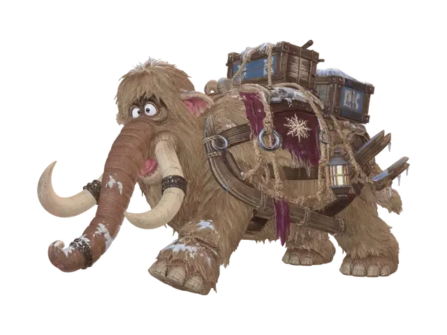 Frostbound Caravan - Deserted 3D model, vytvořený pomocí AI