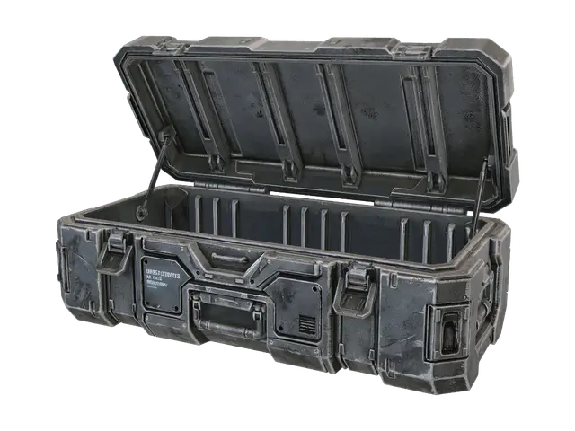 Armored Cargo Case 3D model, vytvořený pomocí AI