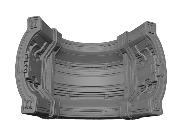 3D model for Curved Starship Hull Segment