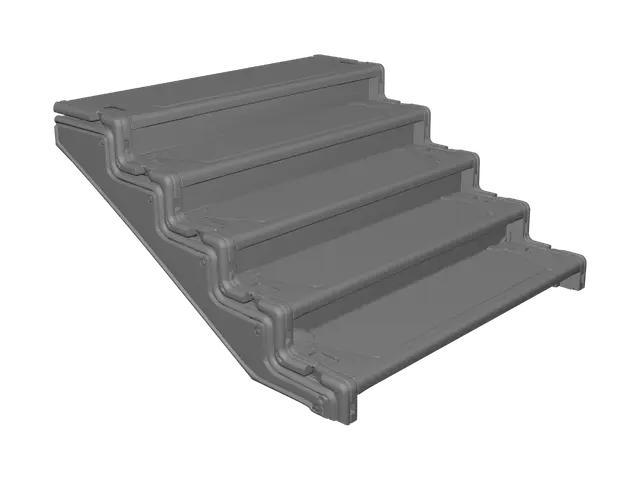3D model for Staircase of metal drawers