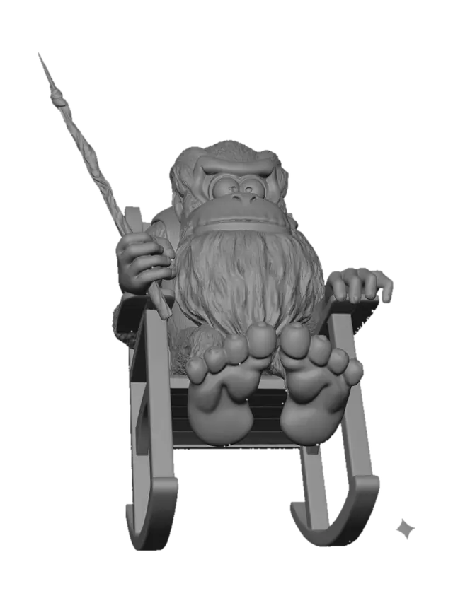 3D model for Grandpa Sasquatch in a Rocking Chair