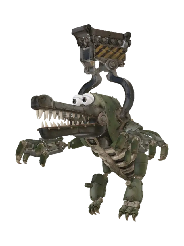 Modello 3D Rustjaw Crocodile, generato dall’IA