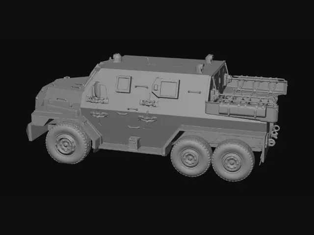 3D model for Desert MRAP Armored Vehicle