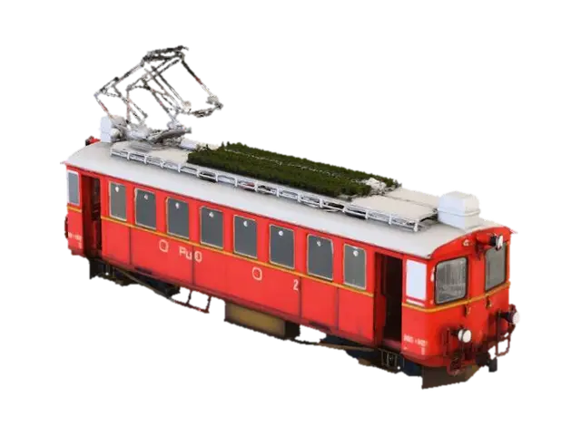 Red Mountain Train - Locomotive 3D model, vytvořený pomocí AI