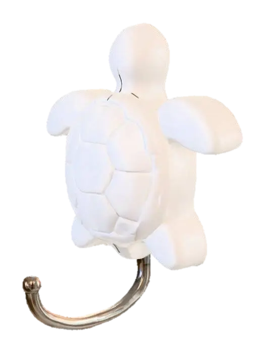 Wall-mounted hook shaped like a minimalist turtle. Smooth rounded turtle shell as… - Headphone 3D model, vytvořený pomocí AI
