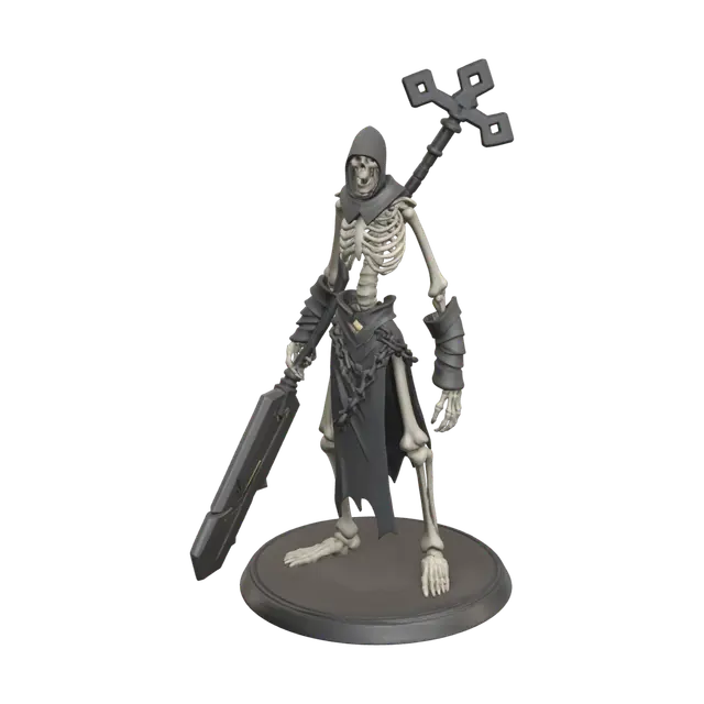 Weathered Skeleton Anatomy 3D model, vytvořený pomocí AI