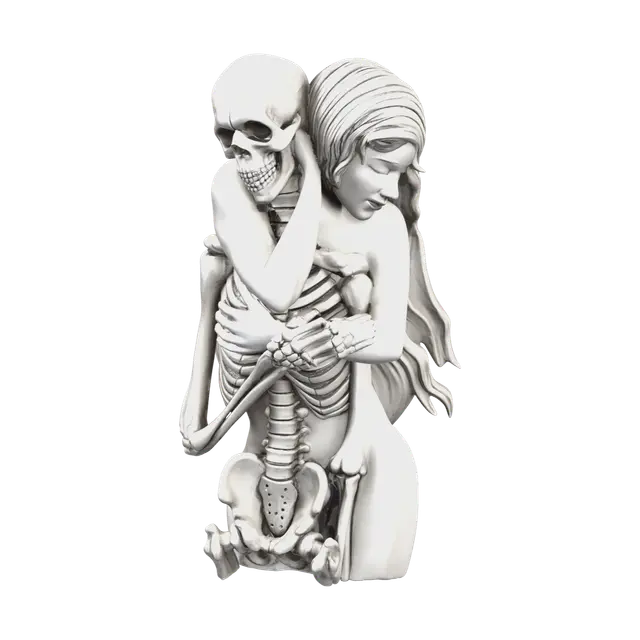 Stylized Skeleton Anatomy 3D model, vytvořený pomocí AI