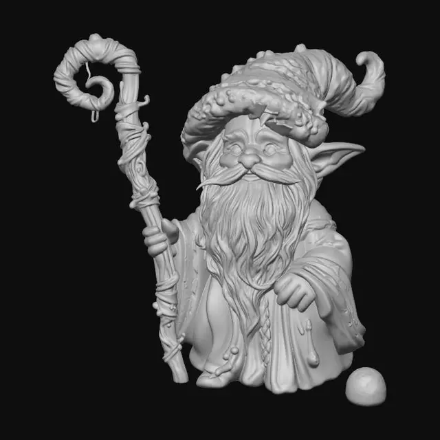 3D model for Yarn-Wrapped Wizard