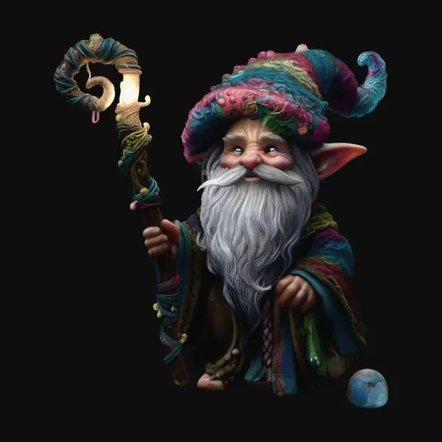 3D model for Yarn-Wrapped Wizard