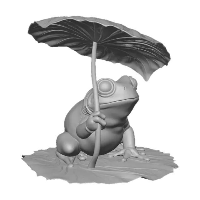 3D model for Umbrella Frog in the Rain