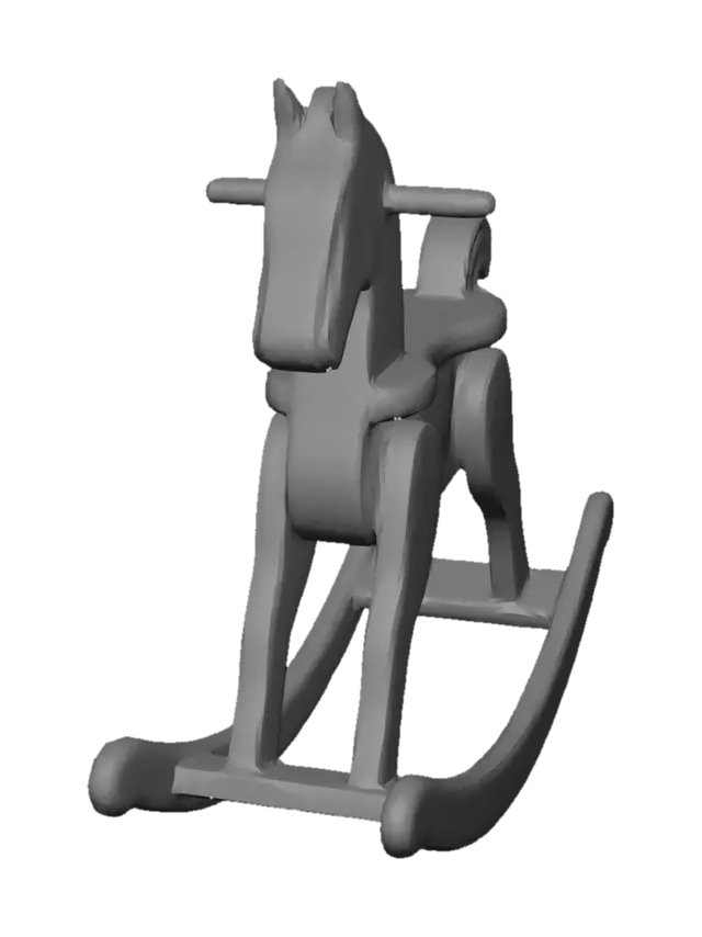 3D model for Colorful Folk Art Rocking Horse