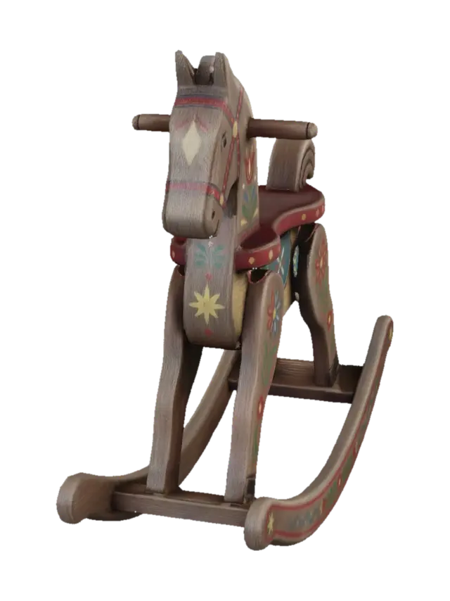 3D model for Colorful Folk Art Rocking Horse