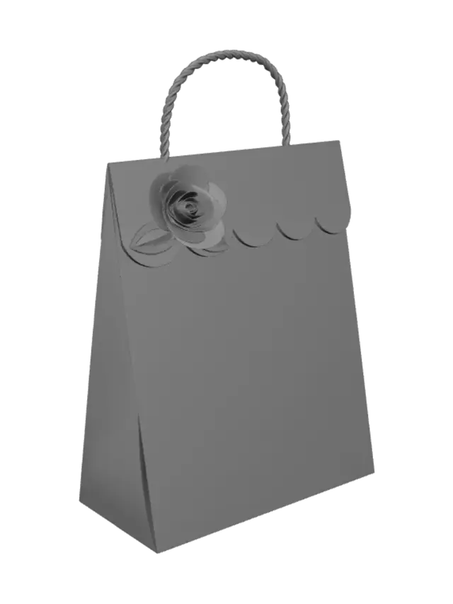 3D model for Lilac and White Striped Gift Bag