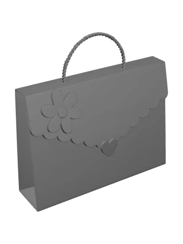 3D model for Lilac Striped Gift Bag
