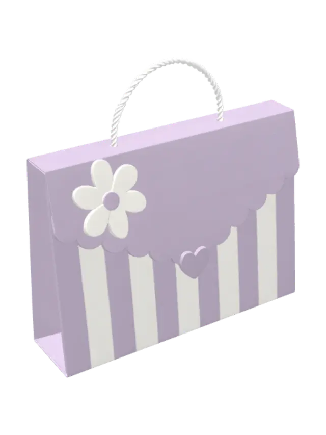 3D model for Lilac Striped Gift Bag