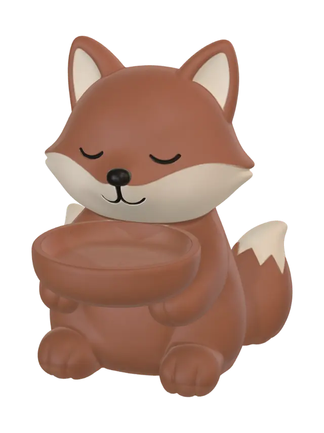 3D model for Sleepy Fox with Bowl