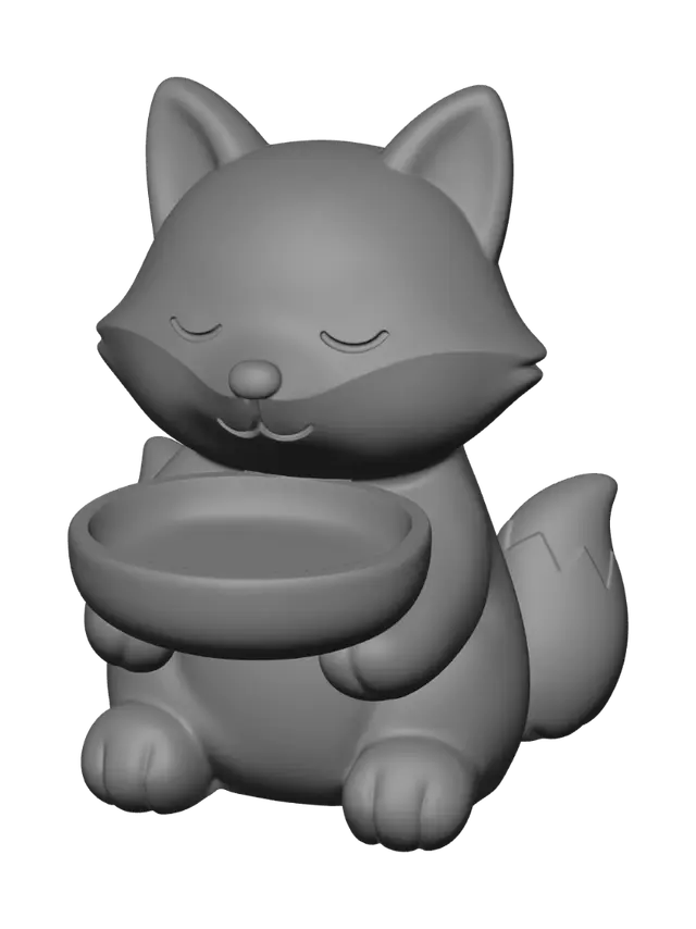 3D model for Sleepy Fox with Bowl