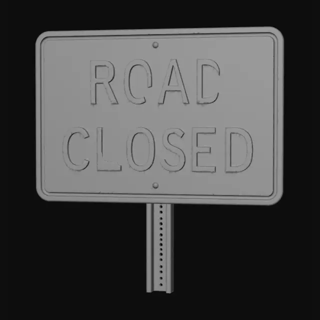 3D model for Road Closed