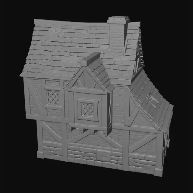 3D model for Timber-Framed Cottage