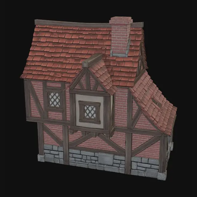 3D model for Timber-Framed Cottage