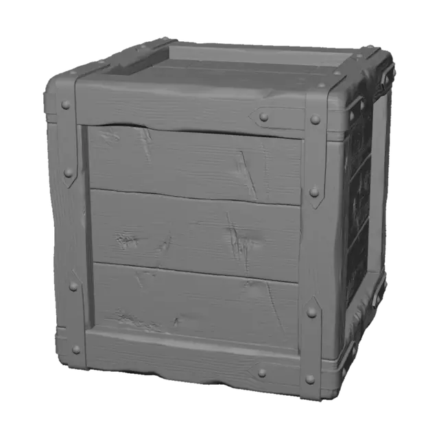 3D model for Weathered wooden crate