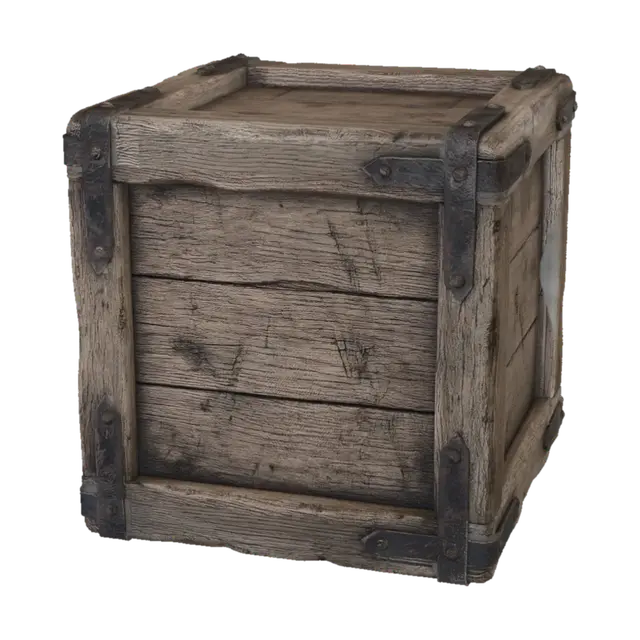 3D model for Weathered wooden crate