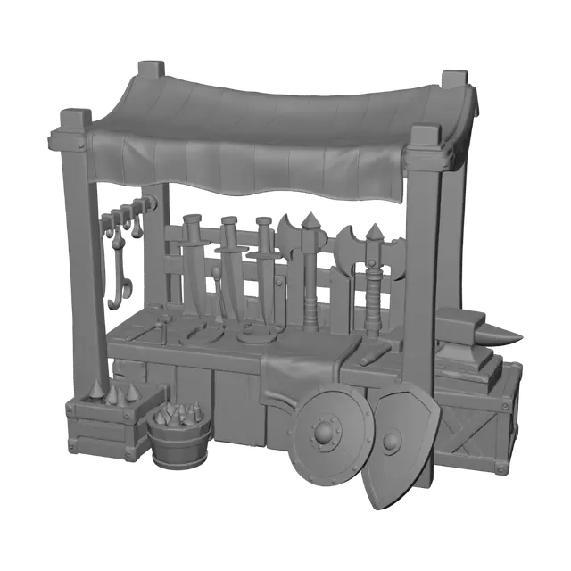 3D model for The Striped Armory Stall