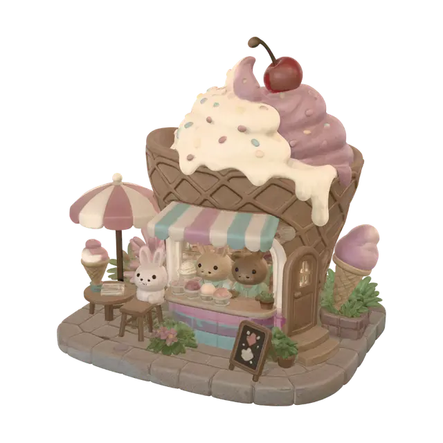 3D model for Pastel Cone Cafe