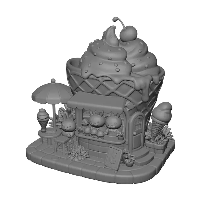 3D model for Pastel Cone Cafe