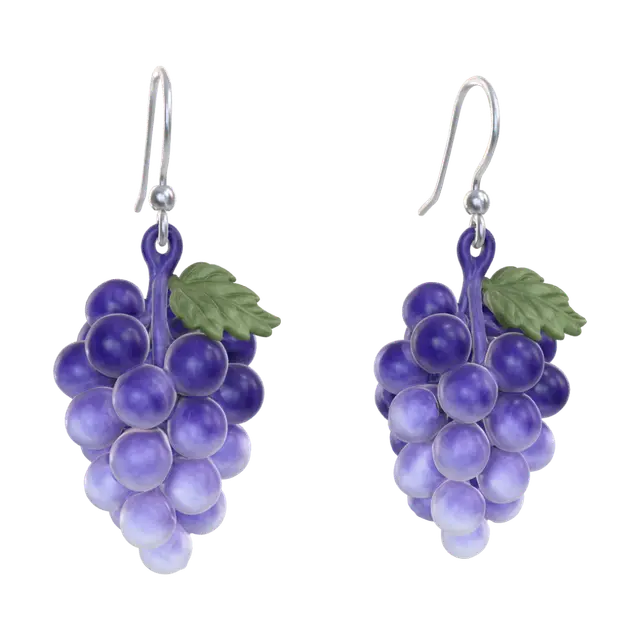 Grape Cluster Earrings 3D model, vytvořený pomocí AI