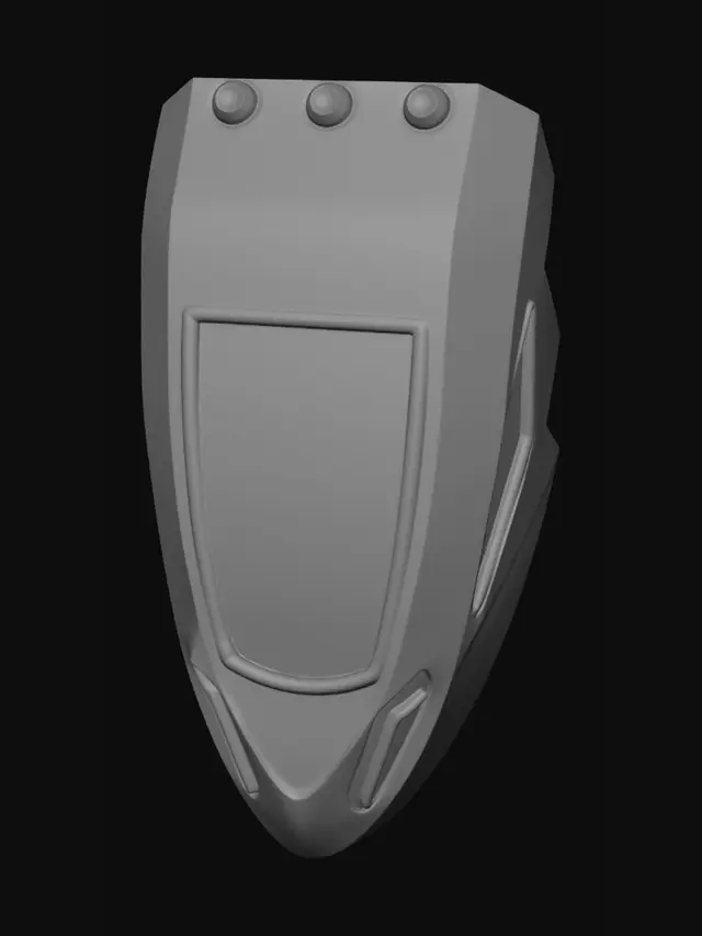 3D model for Gray futuristic helmet with visor