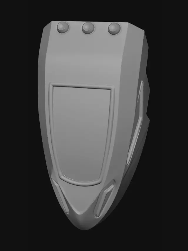 3D model for Gray futuristic helmet with visor