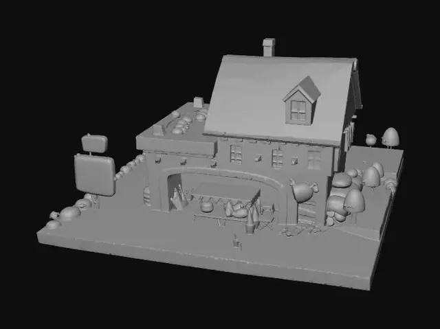 3D model for Orange Roof Bakery