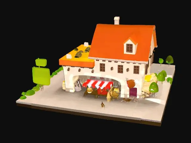 3D model for Orange Roof Bakery