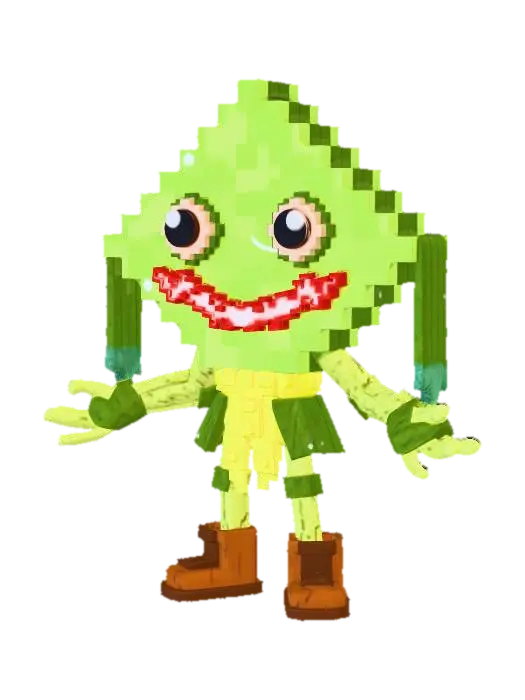 Pixel Creature - Brainrot 3D model, vytvořený pomocí AI