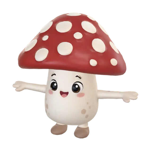 3D model for Happy Mushroom