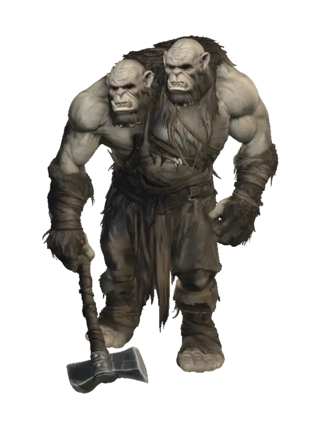 3D model for Twin Orcs of the Wasteland