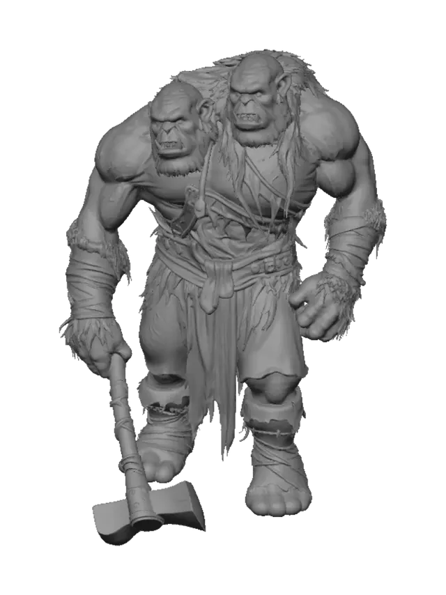 3D model for Twin Orcs of the Wasteland