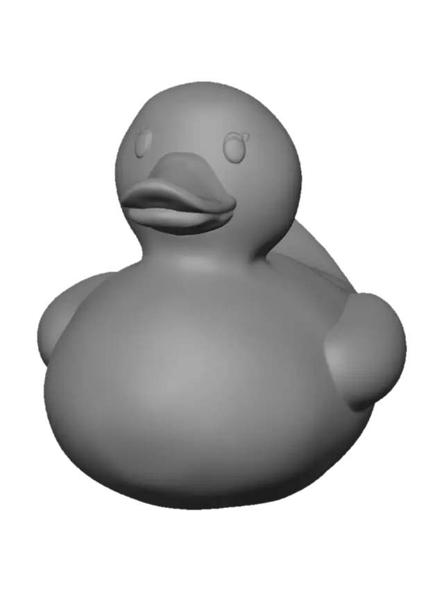 3D model for A classic yellow rubber duck, specifically a bath duck with no prominent wings sticking out.