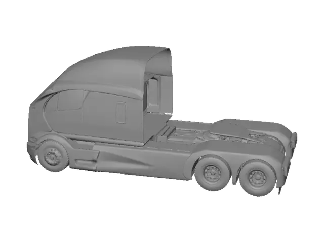 3D model for Cabover Big Rig Blueprint