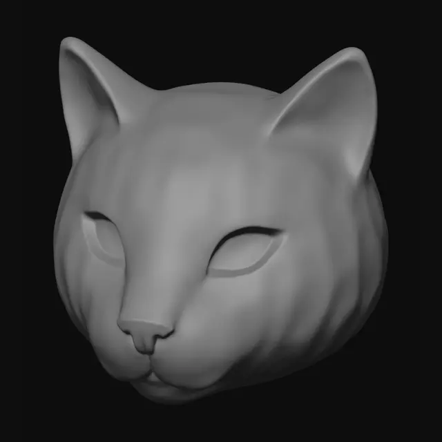 3D model for Wooden Cat Head Mug