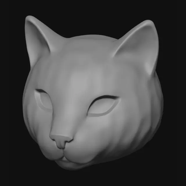 3D model for Wooden Cat Head Mug