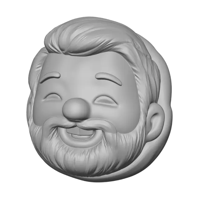 3D model for Joyful Bearded Cookie