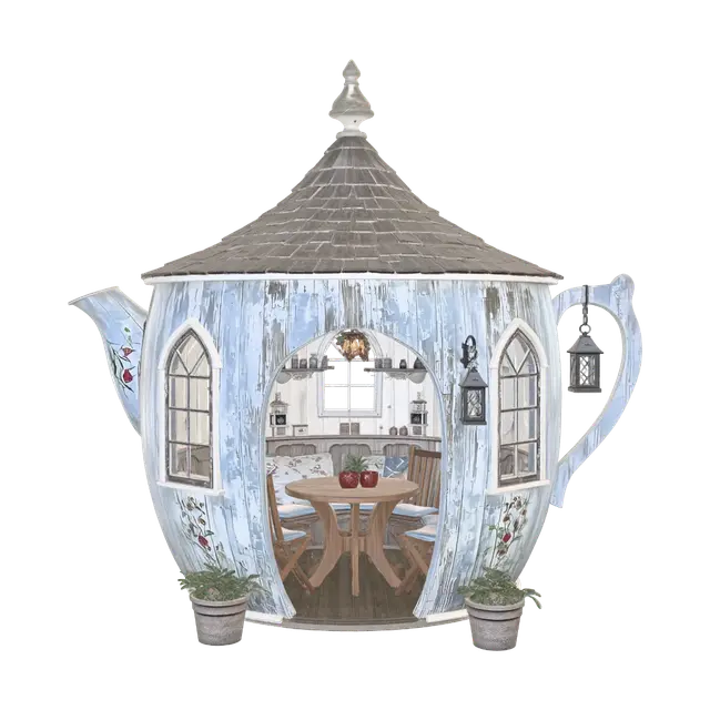 The Teapot Garden Nook 3D model, vytvořený pomocí AI