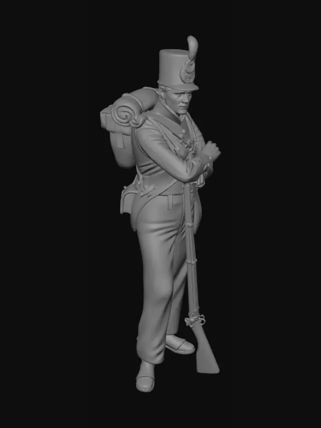 3D model for Napoleonic British Redcoat Infantryman