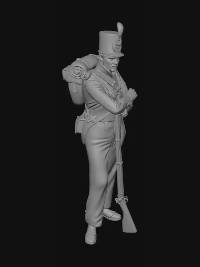 3D model for Napoleonic British Redcoat Infantryman