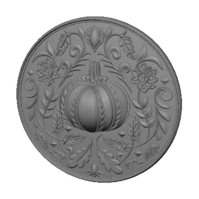 3D model for Autumn Pumpkin Mandala Patch